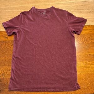 Vintage Red Short Sleeve Tee Classic Crew Neck